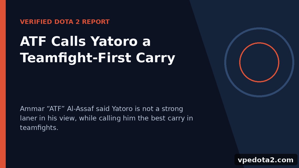 ATF Calls Yatoro a Teamfight-First Carry