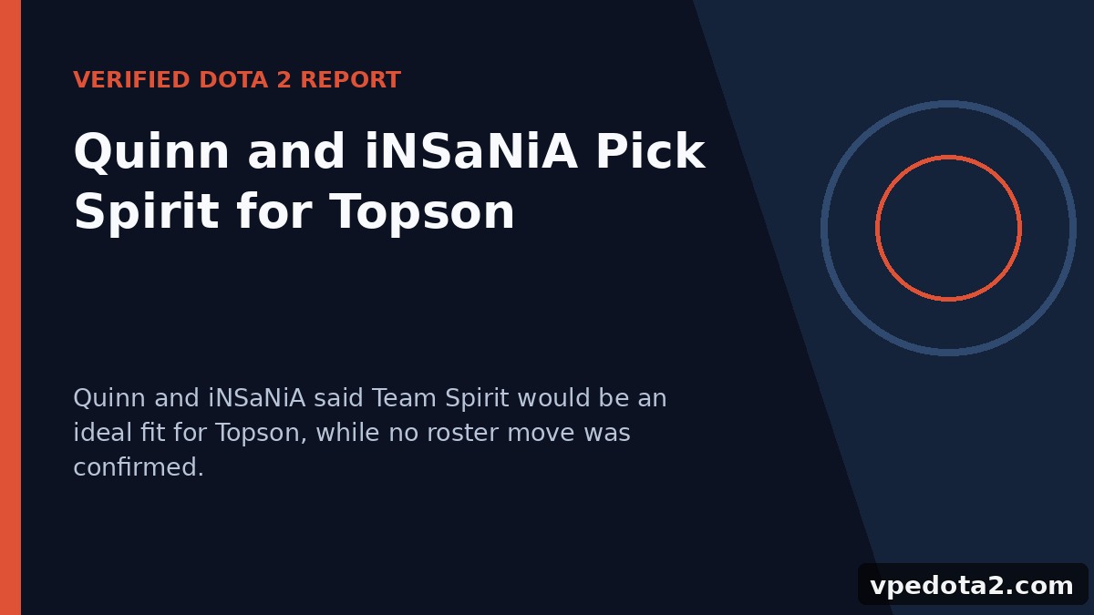 Quinn and iNSaNiA Pick Spirit for Topson