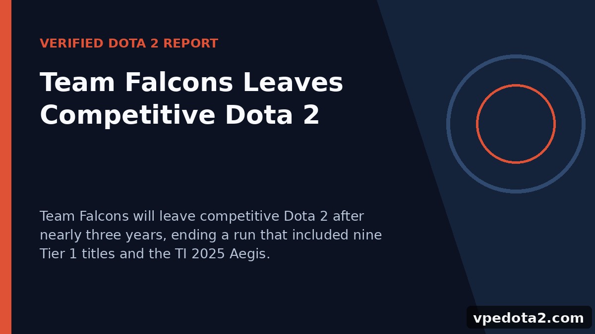 Team Falcons Leaves Competitive Dota 2